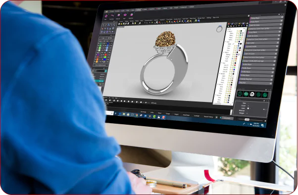 Design process of rudraksha jewellery can be seen with the help of 3D software