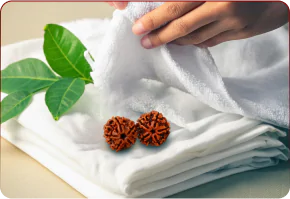 Clean your rudraksha with soft cotton cloth