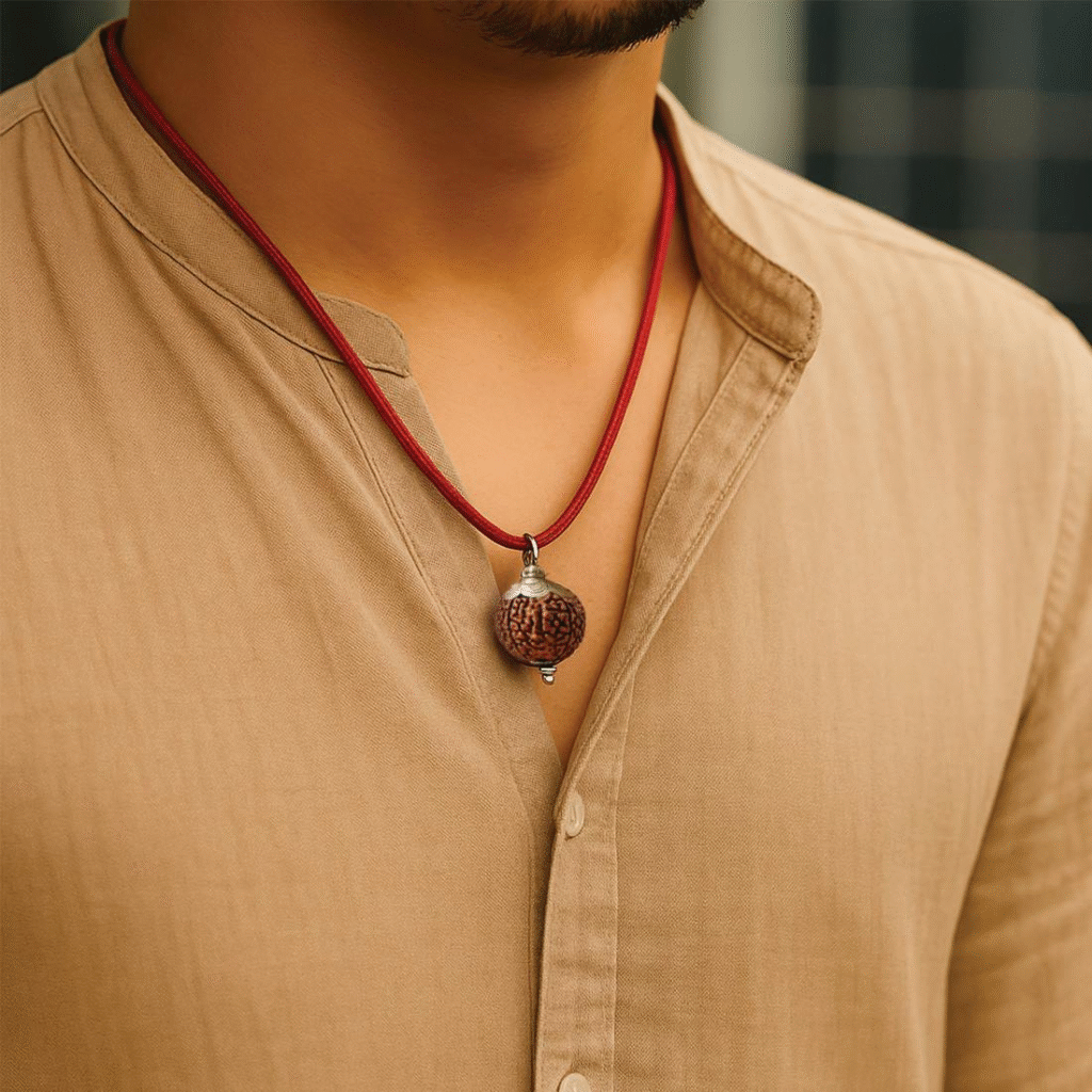 Sacred Simplicity Of A Rudraksha Bead Wearing a single rudraksha bead around the neck for the first time.