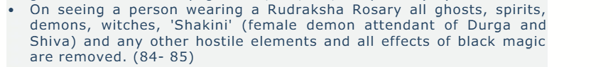 Translation Of Excerpts From The Shiva Mahapurana Vidyesvara Samhita Chapter 25 Parts 84–85 Description of how rudraksha protects against negative energies